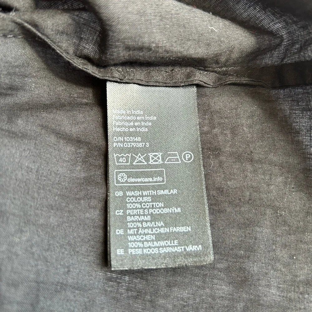 H&M boho blouse long elastic cuffs sleeves 100% cotton - Picture 7 of 7